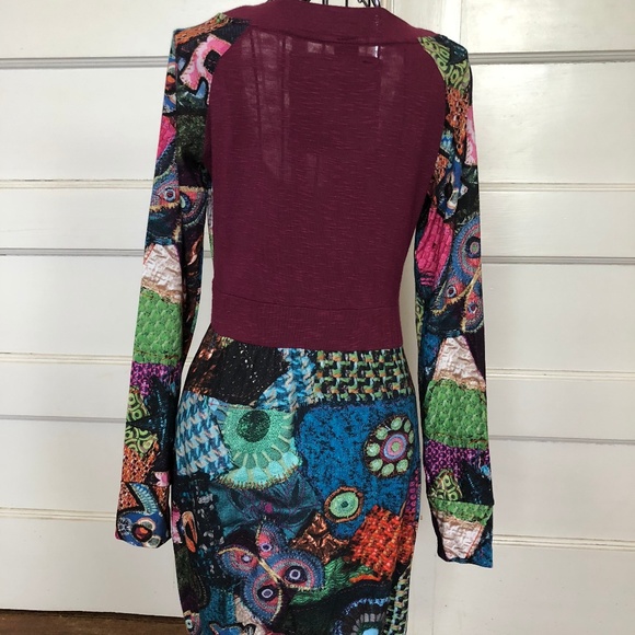 Desigual dress made in Barcelona V neck NWOT sz S - Picture 6 of 8